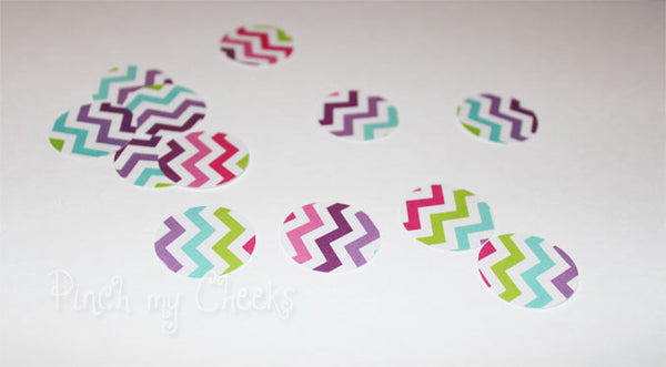 200 pieces Colorful Modern Chevron Confetti