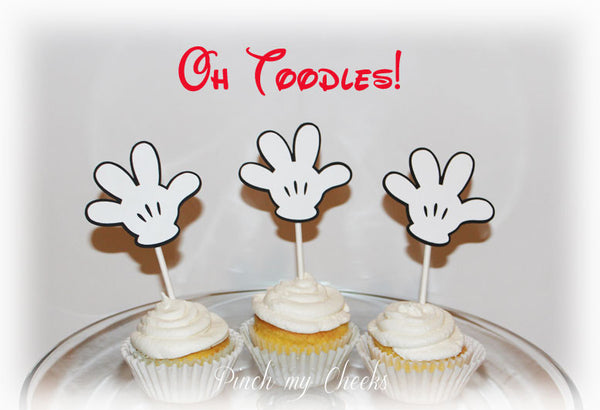 Mickey Mouse Cupcake Toppers Set of 12