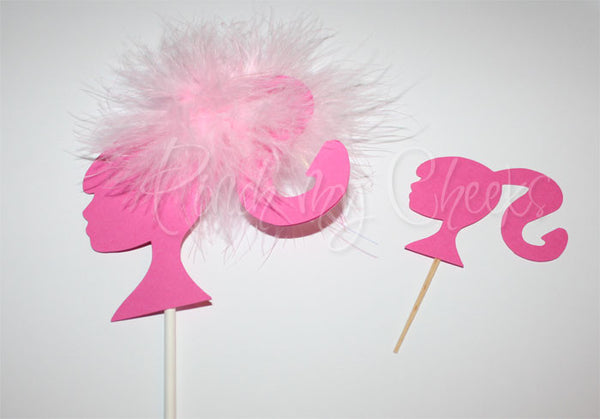 Barbie Girl Pink Cupcake Toppers set of 12
