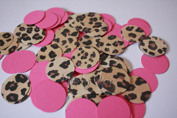 Leopard Cheetah & Hot Pink Confetti