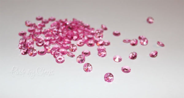 400 HOT Pink Confetti Party Diamonds