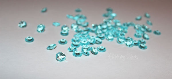400 Teal Confetti Party Diamonds