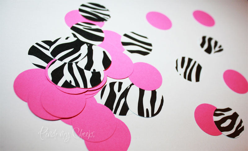 Zebra Hot Pink Confetti